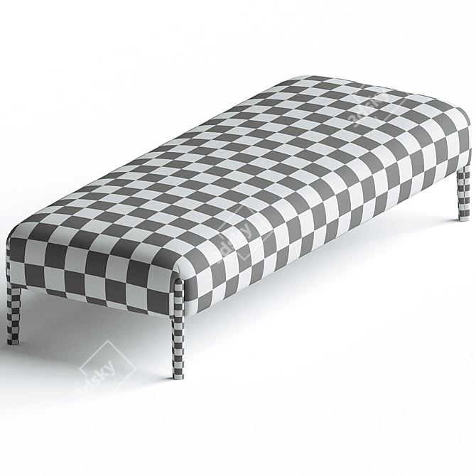 Modern Backless Bench Seating Offered 3D model image 4