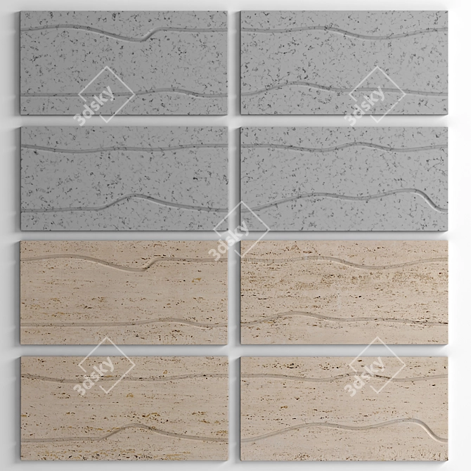 Luxury Marble Wall Tiles, 600x300mm 3D model image 1