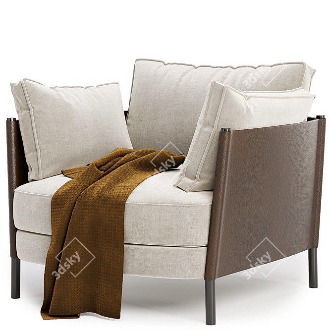 Minotti Shelley Armchair: Color Options 3D model image 4