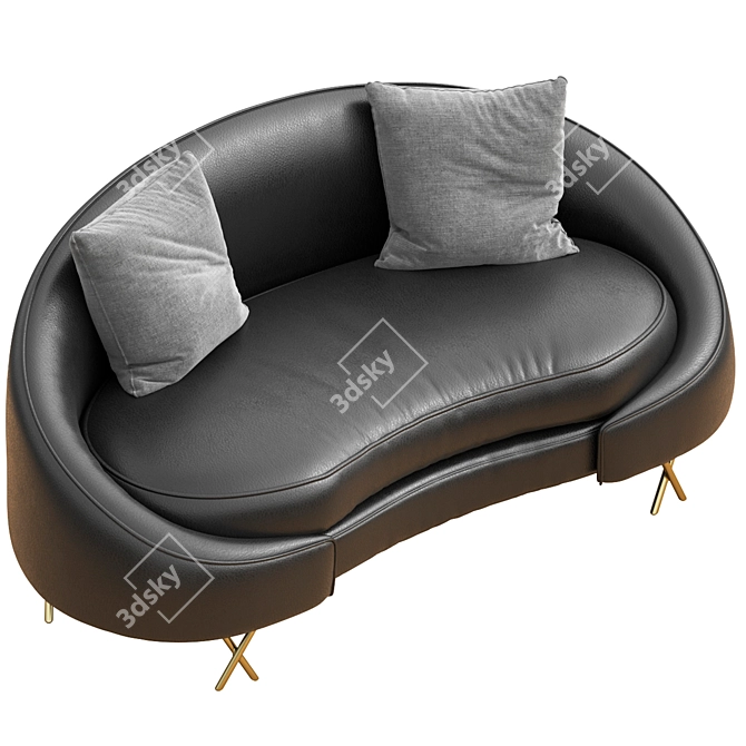 Stylish Lula Upholstered Sofa 3D model image 3