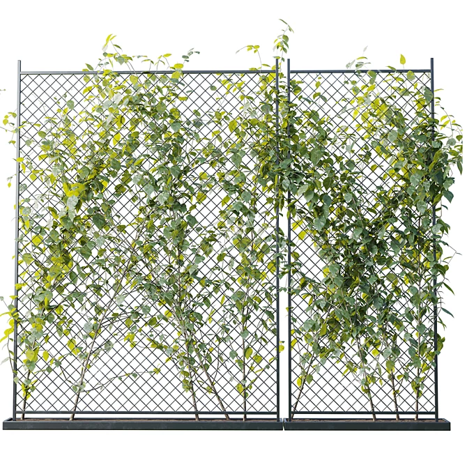 Artificial Ivy Fence Panels 3D 3D model image 1