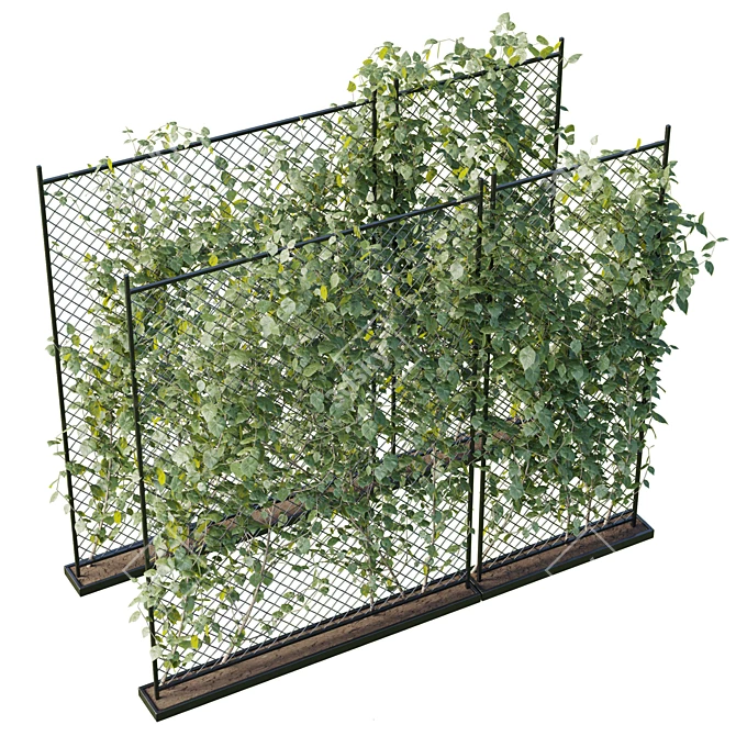 Artificial Ivy Fence Panels 3D 3D model image 5