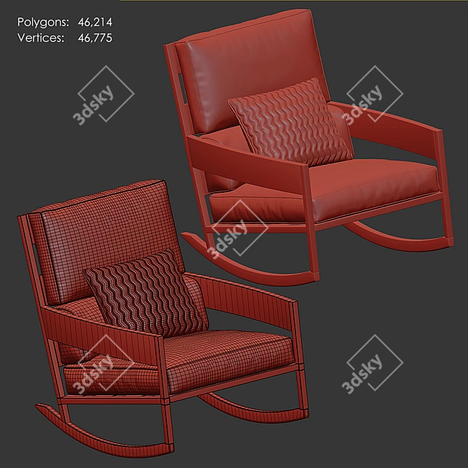 NAP Outdoor Swing Armchair 3D model image 5