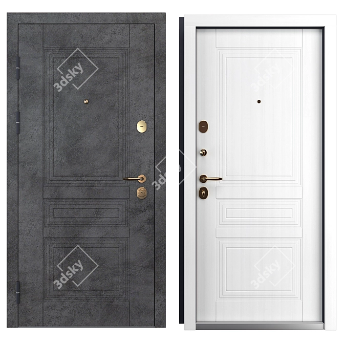 Elegance Metal Entry Door (Abvehr) 3D model image 3