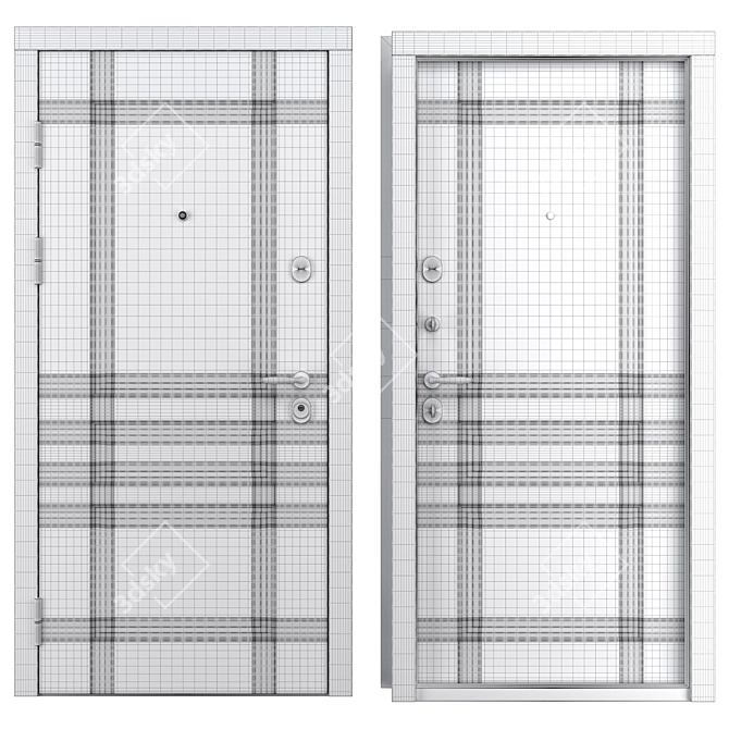 Elegance Metal Entry Door (Abvehr) 3D model image 4