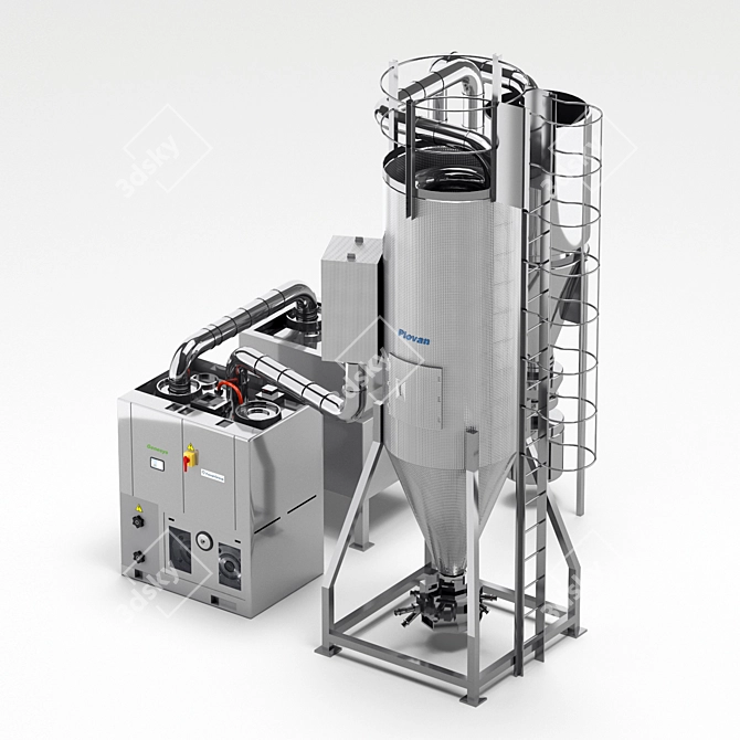  Efficient Drying Hopper Machine 3D model image 4