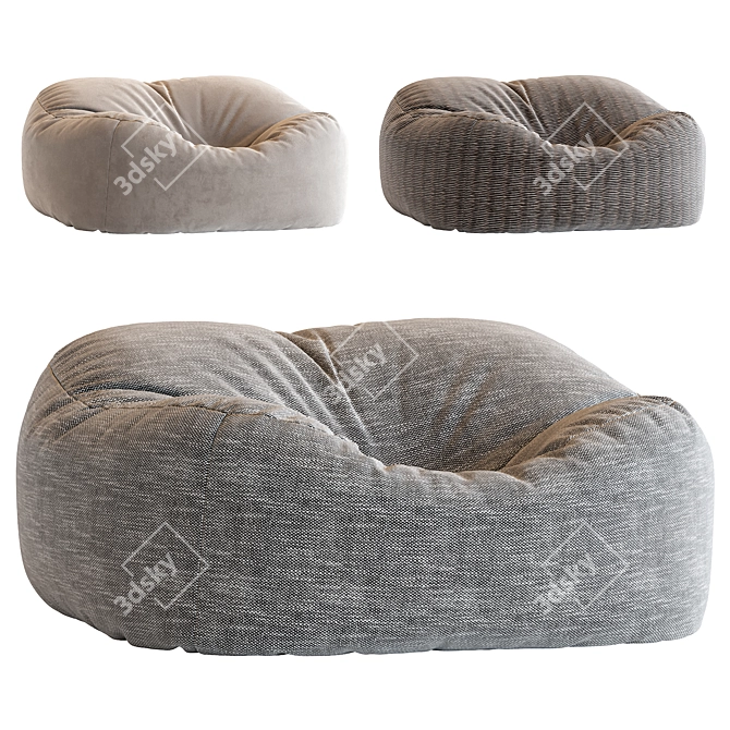 Mid-Century Modern Bean Bag N_1 3D model image 1