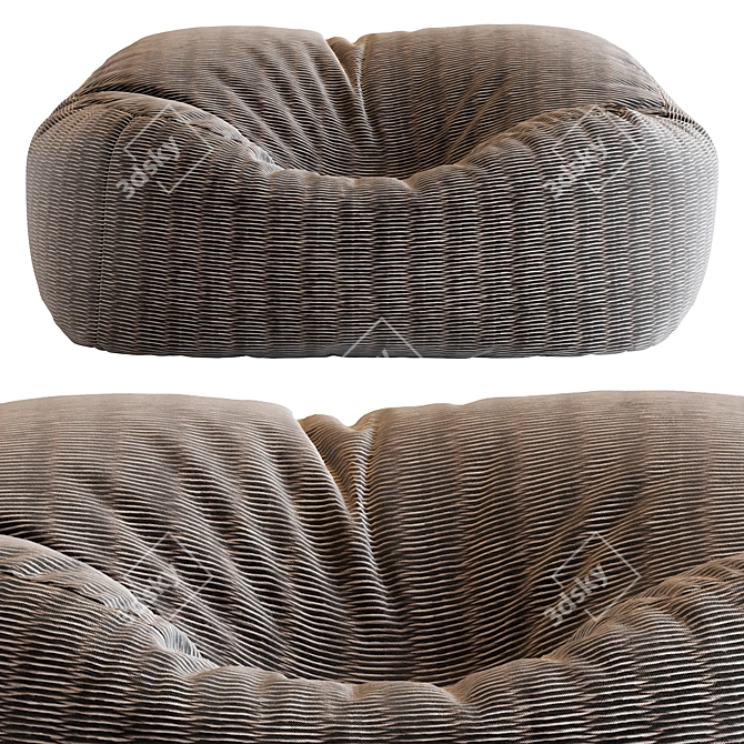 Mid-Century Modern Bean Bag N_1 3D model image 6