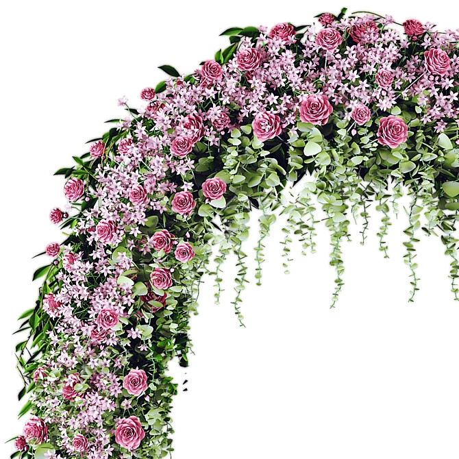 Elegant Wedding Arch Structure 3D model image 2