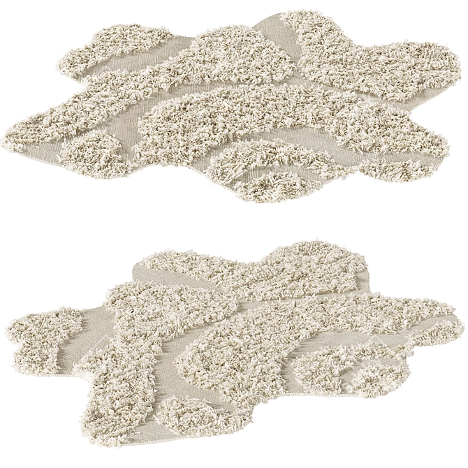 Curly Hair Fur Texture Set 3D model image 2