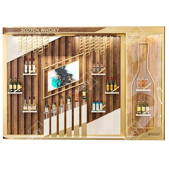 Elite Alcohol Store Display Models 3D model image 2