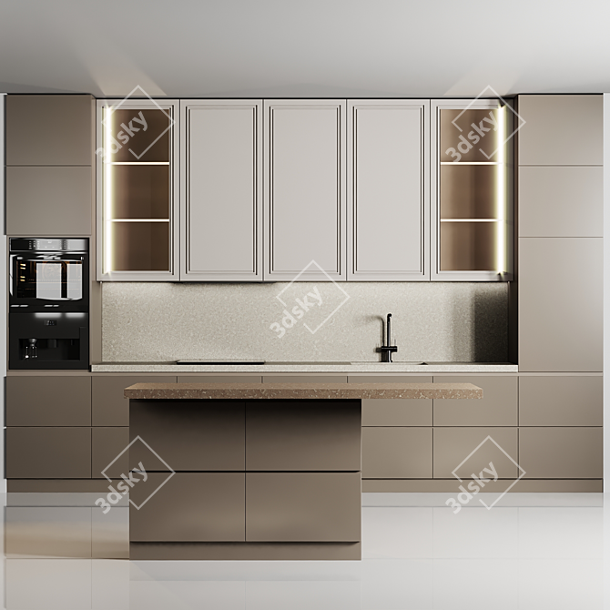 Modular Kitchen 3D Models Collection 3D model image 1