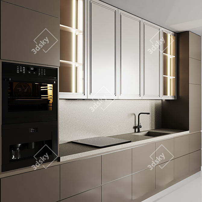 Modular Kitchen 3D Models Collection 3D model image 2