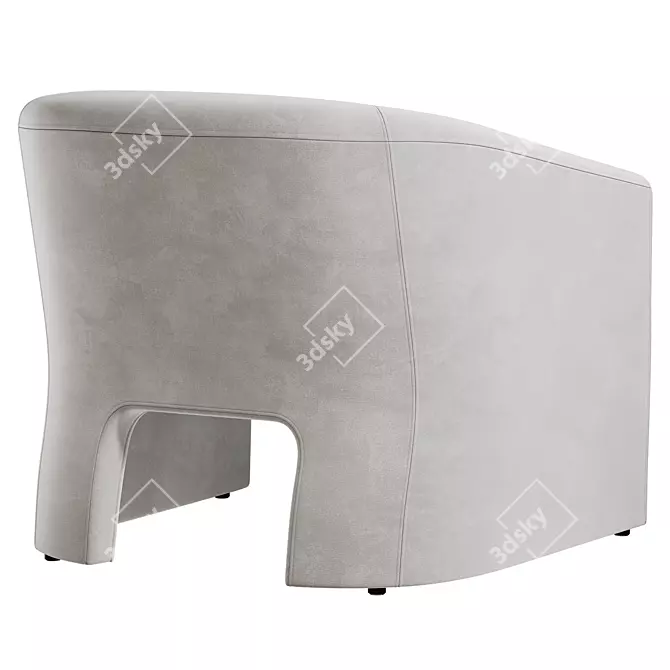 Modern Upholstered Armchair for 3D Design 3D model image 4