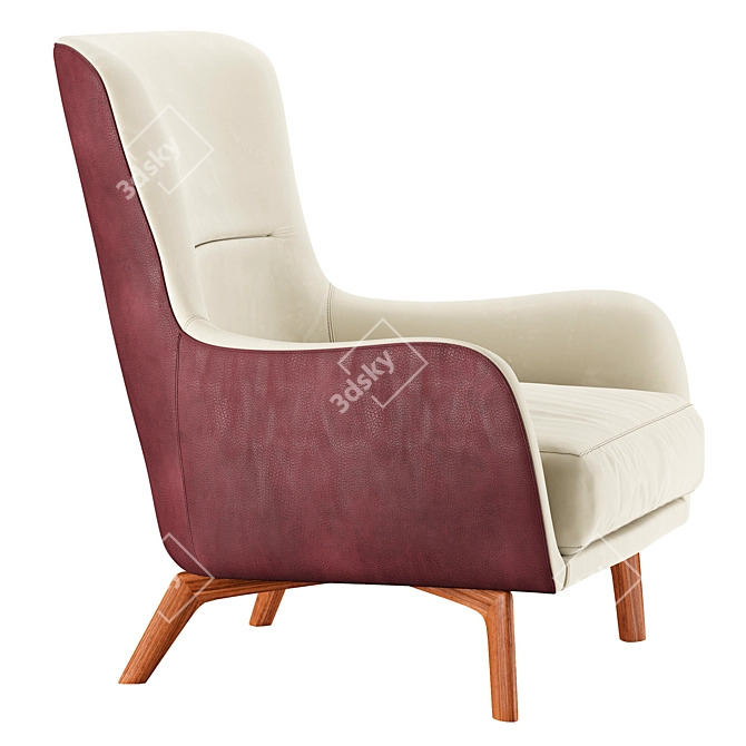 Elegant Vivienne Armchair by Pinori 3D model image 3