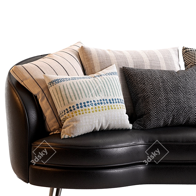 Contemporary Upholstered Sofa 3D Model 3D model image 6