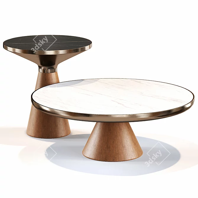 Elegant Luxe Coffee Table 3D model image 1