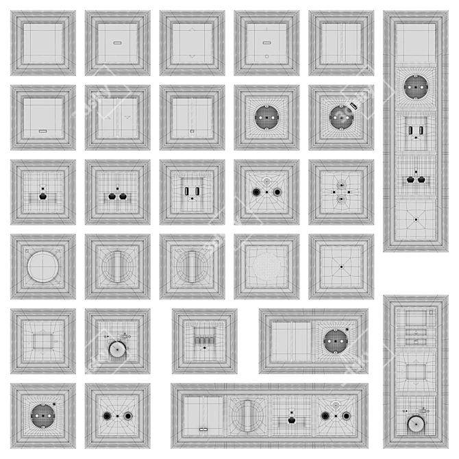 Elite Handcrafted ABB Dynasty Switches 3D model image 7