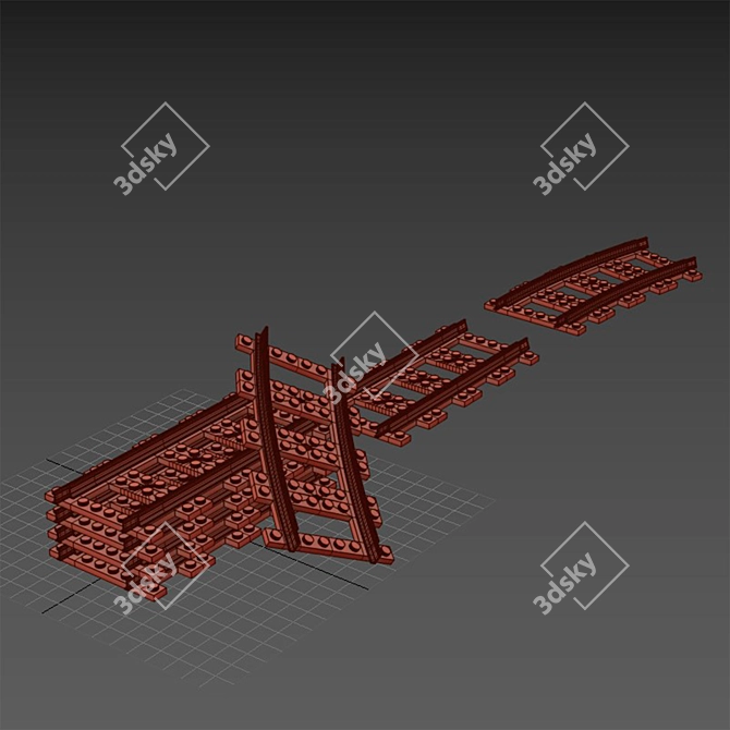 3Ds Max Lego Construction Model 3D model image 5