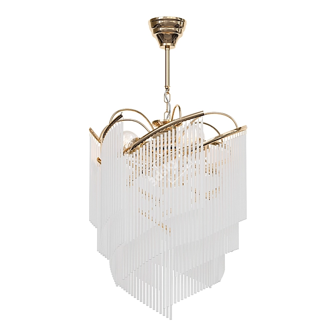 Vintage Art Deco Pendant Light 3D model image 2