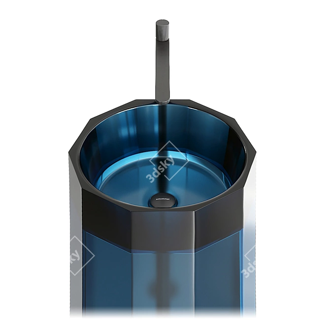 Stylish Vitreo Freestanding Washbasin 3D model image 3