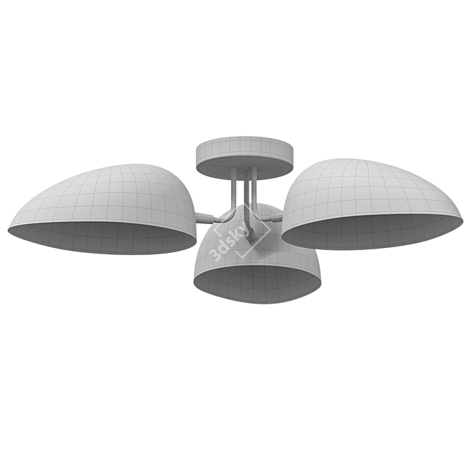 Ellen Flush Mount Lighting Fixture 3D model image 2