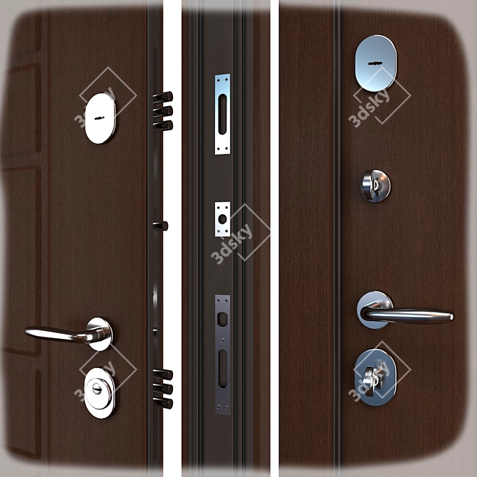 Elma Metal Entrance Door Kit 3D model image 2