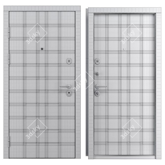 Elma Metal Entrance Door Kit 3D model image 4