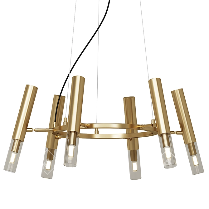 ECLIP SL1236 Pendant Chandelier Gold 3D model image 1