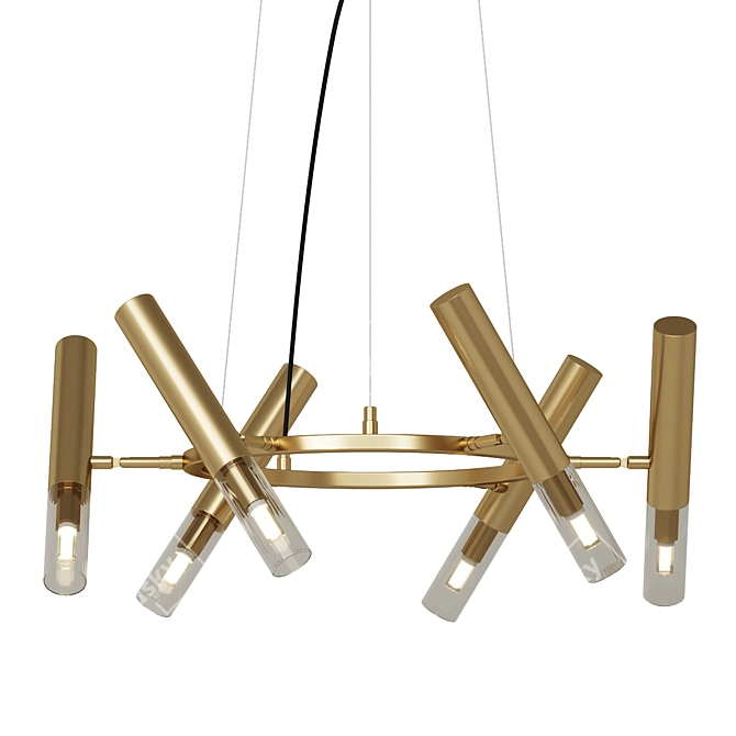 ECLIP SL1236 Pendant Chandelier Gold 3D model image 3