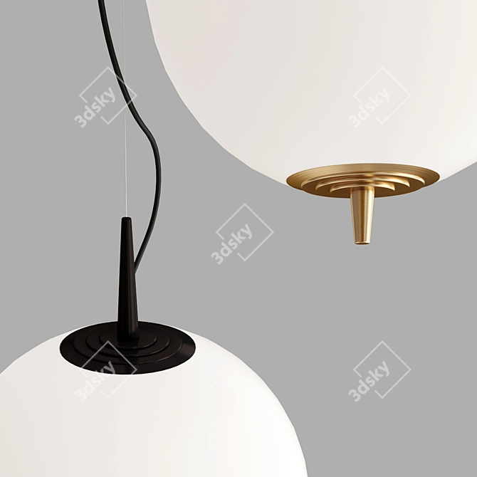 Modern Nova Pendant Suspension Set 3D model image 3