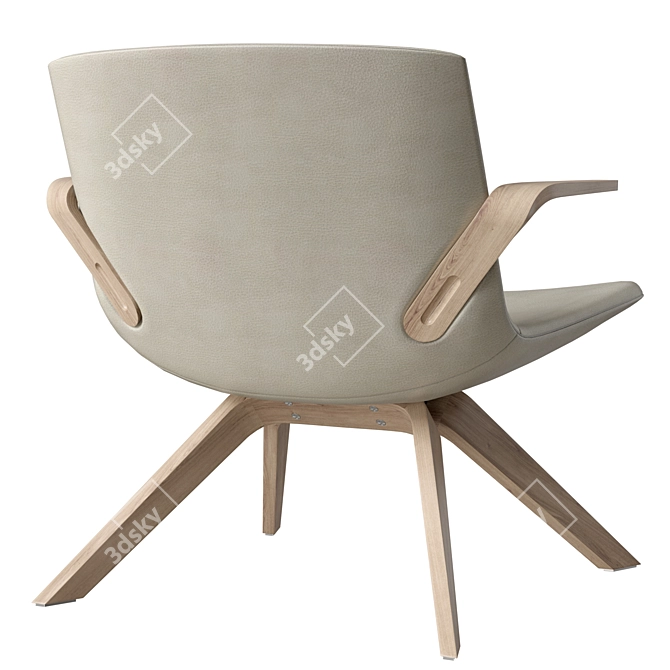 Elegant Dorigo Design Lounge Chair 3D model image 5