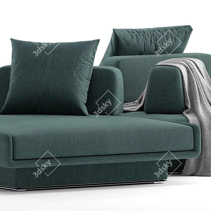 Modern Modular Fabric Sofa Collection 3D model image 6