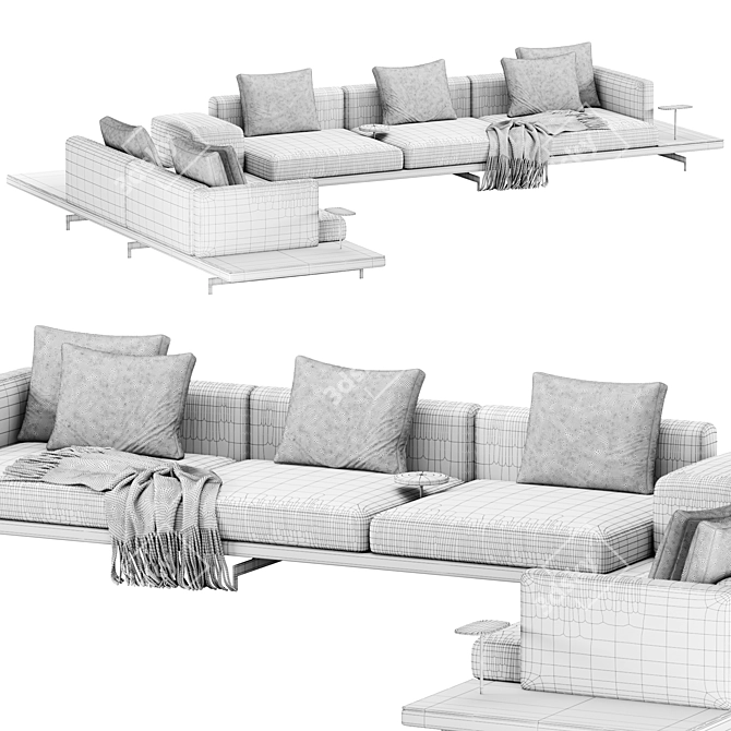 Modern Italian Design Sofa 3D Model 3D model image 3