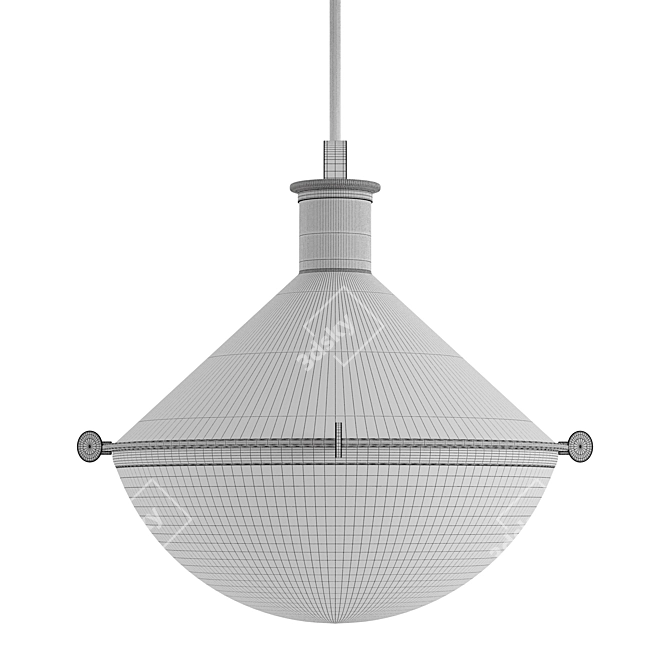 Aster Milk Glass Pendant Light 3D model image 2