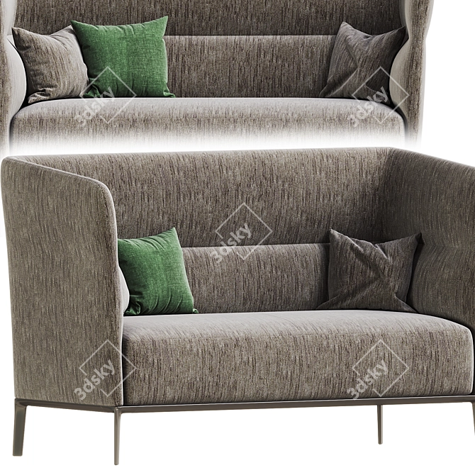 Elegant and Contemporary Camden Sofa 3D model image 2