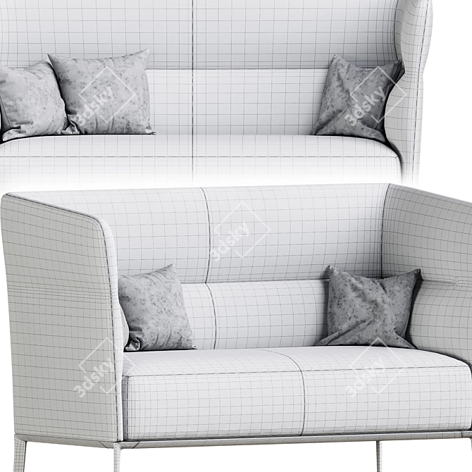 Elegant and Contemporary Camden Sofa 3D model image 6