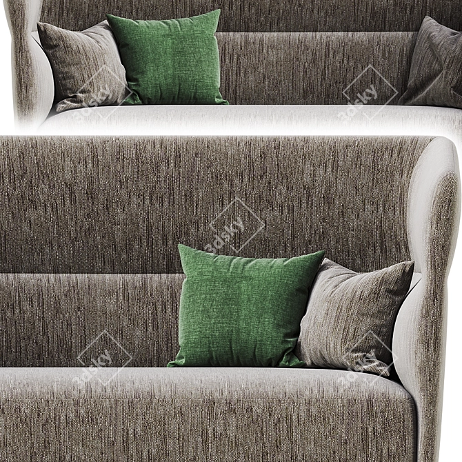 Elegant and Contemporary Camden Sofa 3D model image 7