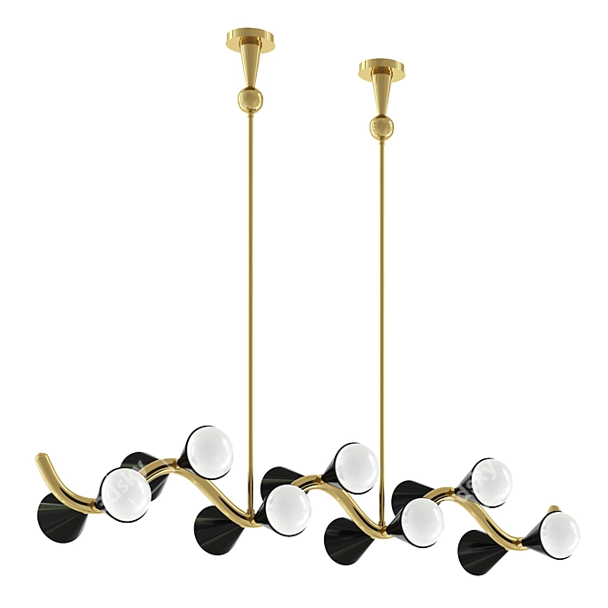 Luxury Elegance Chandelier Fixture 3D model image 1