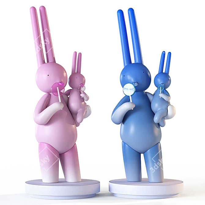 Characterful Rabbit Models 3D model image 1