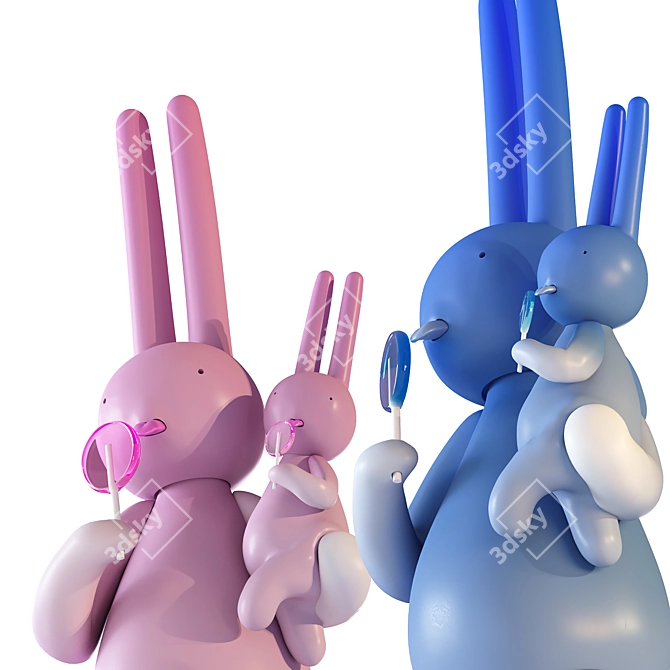 Characterful Rabbit Models 3D model image 3