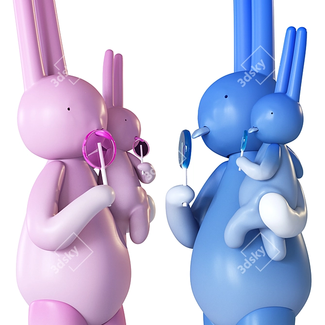 Characterful Rabbit Models 3D model image 6