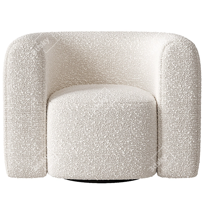 Swivel Hugger Accent Chair 3D model image 2