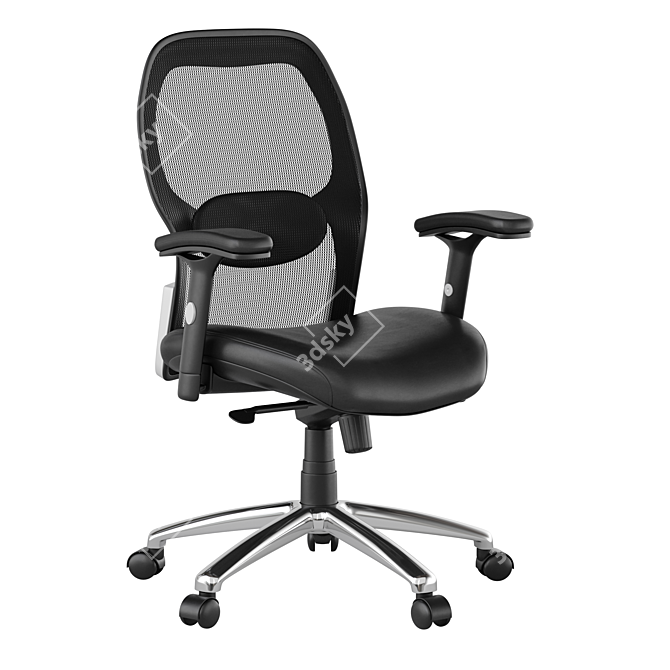 Luxury Leather Office Swivel Chair 3D model image 1