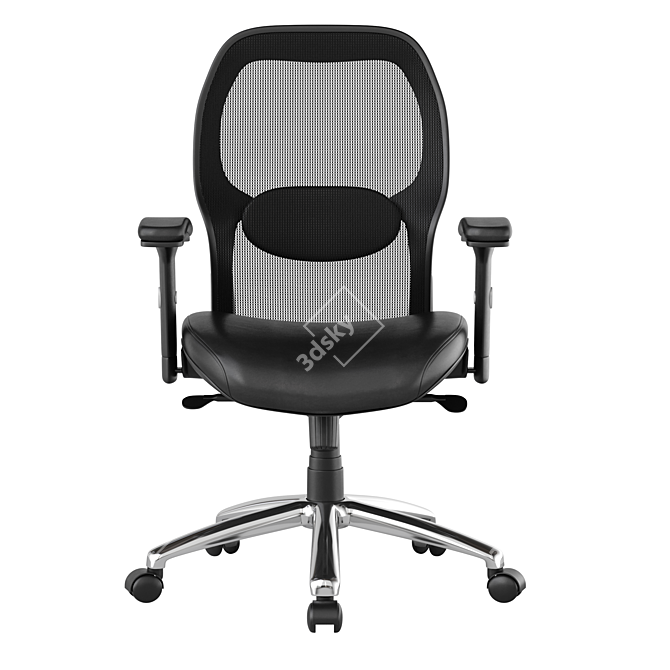 Luxury Leather Office Swivel Chair 3D model image 2