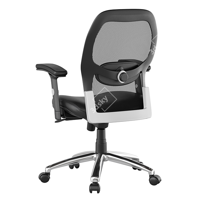 Luxury Leather Office Swivel Chair 3D model image 4