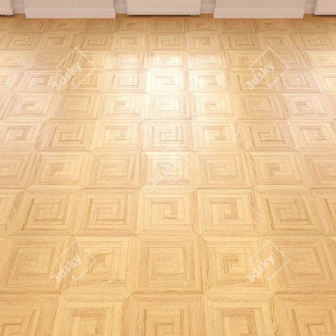 Premium 3D Wood Flooring Model 3D model image 4