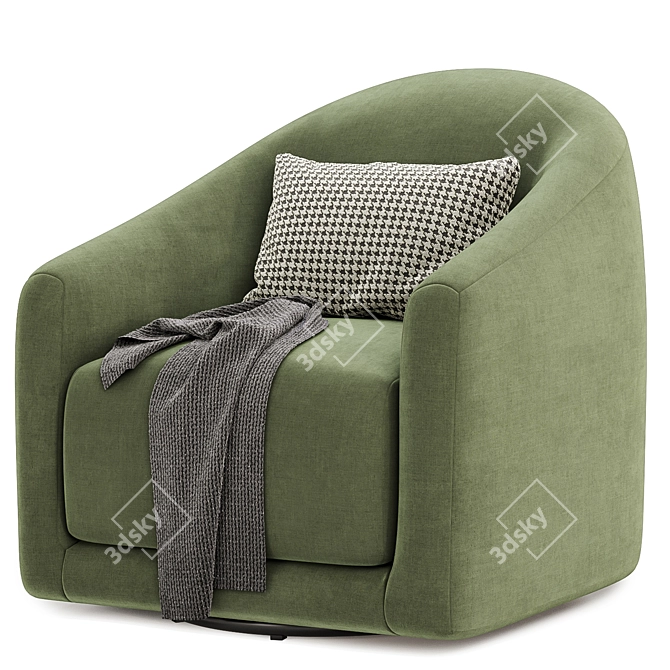 Stylish Denver Swivel Chairs 3D model image 4