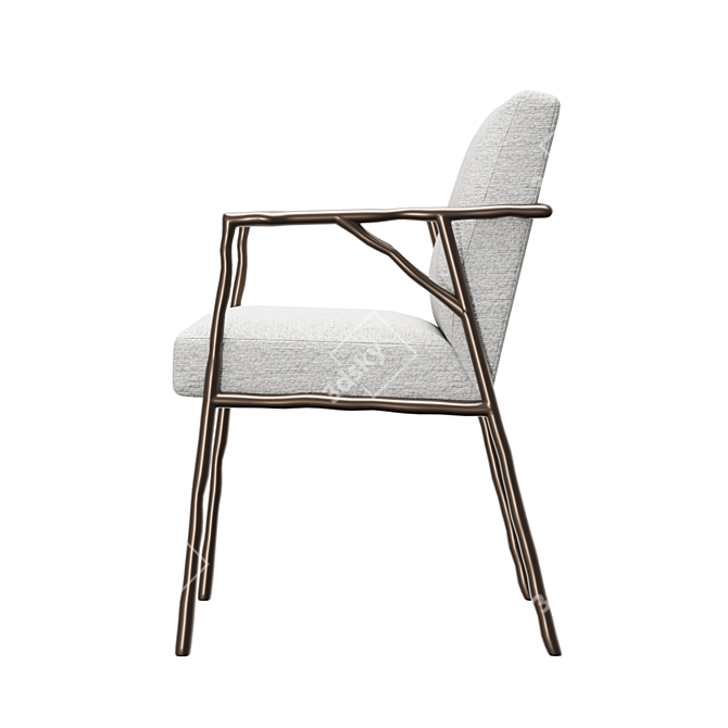 Elegant Antico Dining Chair 3D 3D model image 3