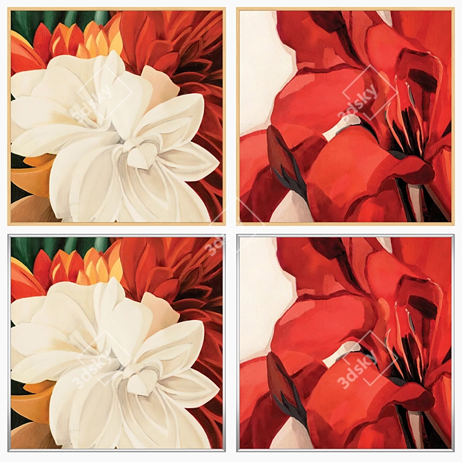 Wall Art Set with Multiple Frames 3D model image 3